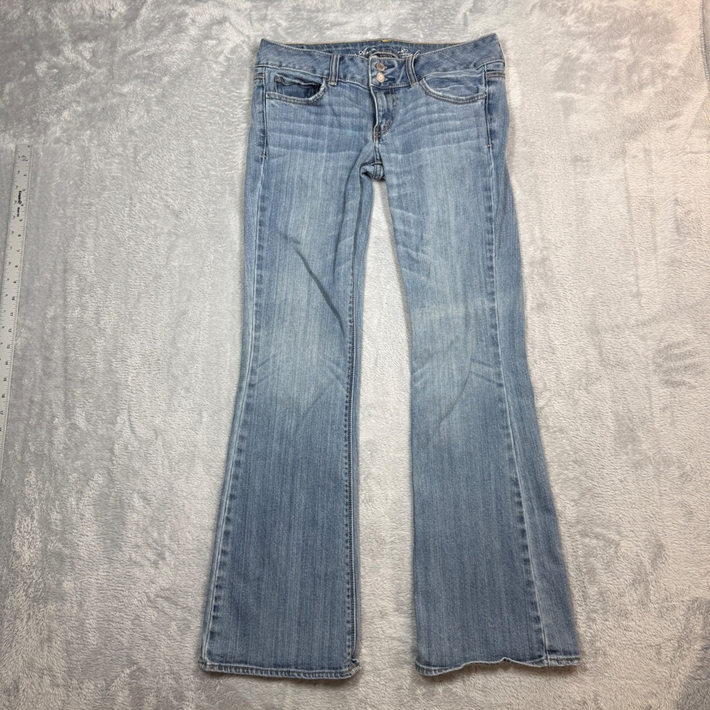 American Eagle Artist Flare Jeans Womens 6 (Fits 31x31) Blue Denim Med Wash Y2K